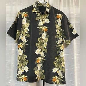 Tommy Bahama Mens S Short Sleeve Floral Hawaiian Shirt 100% Rayon